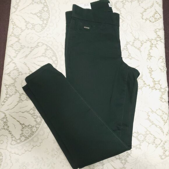 Nine West Women's Green, Heidi pull-on Skinny Yoga Stretch Twill Size 4 NWT - Picture 2 of 16